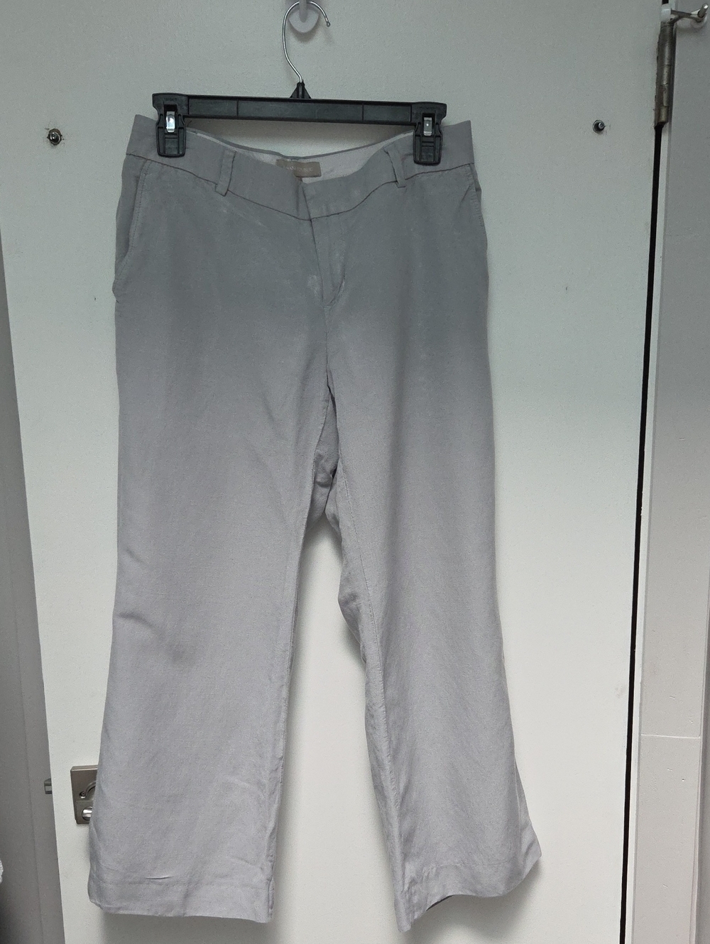 Banana Republic Light Gray Linen Blend Womens Pants Sz 4P